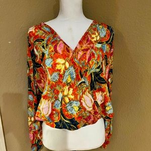 Anthropologie Adeline Surplice Blouse Size Small
